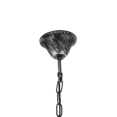 GloboStar® UMBRELLA 01407 Vintage Industrial Κρεμαστό Φωτιστικό Οροφής Πολύφωτο Γκρι Σκουριά Μεταλλικό Φ58 x Υ60cm