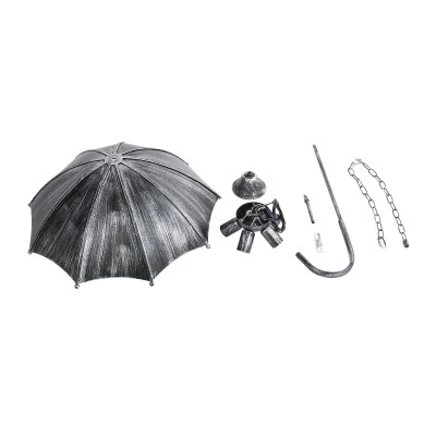 GloboStar® UMBRELLA 01407 Vintage Industrial Κρεμαστό Φωτιστικό Οροφής Πολύφωτο Γκρι Σκουριά Μεταλλικό Φ58 x Υ60cm