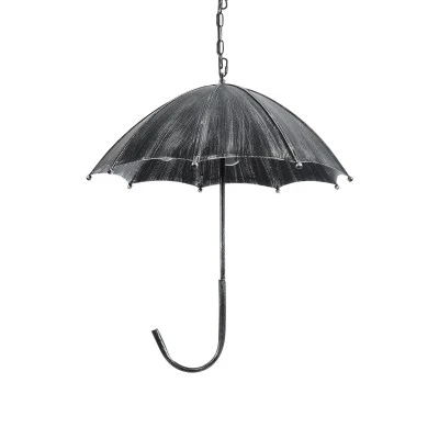 GloboStar® UMBRELLA 01407 Vintage Industrial Κρεμαστό Φωτιστικό Οροφής Πολύφωτο Γκρι Σκουριά Μεταλλικό Φ58 x Υ60cm