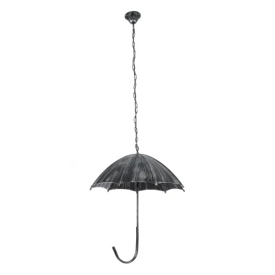 GloboStar® UMBRELLA 01407 Vintage Industrial Κρεμαστό Φωτιστικό Οροφής Πολύφωτο Γκρι Σκουριά Μεταλλικό Φ58 x Υ60cm