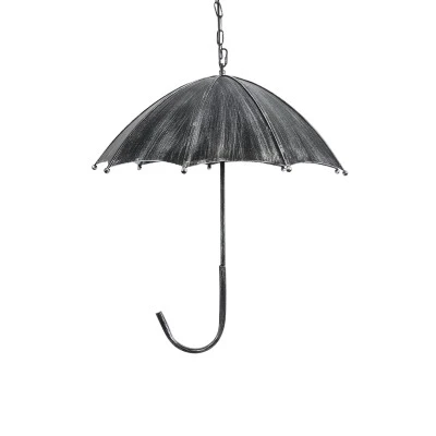 GloboStar® UMBRELLA 01407 Vintage Industrial Κρεμαστό Φωτιστικό Οροφής Πολύφωτο Γκρι Σκουριά Μεταλλικό Φ58 x Υ60cm