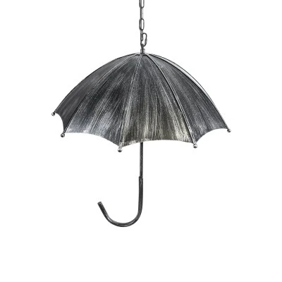 GloboStar® UMBRELLA 01407 Vintage Industrial Κρεμαστό Φωτιστικό Οροφής Πολύφωτο Γκρι Σκουριά Μεταλλικό Φ58 x Υ60cm