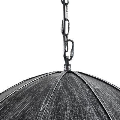 GloboStar® UMBRELLA 01407 Vintage Industrial Κρεμαστό Φωτιστικό Οροφής Πολύφωτο Γκρι Σκουριά Μεταλλικό Φ58 x Υ60cm