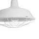 GloboStar® PUPPET 01412 Vintage Κρεμαστό Φωτιστικό Μονόφωτο Καμπάνα 1 x E27 IP20 Λευκό Μεταλλο με Μπεζ Σχοινί - Μ36 x Π36 x Y31cm