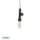 GloboStar® SPIGOT 01414 Vintage Industrial Κρεμαστό Φωτιστικό Οροφής Μονόφωτο 1 x E27 Καφέ Σκουριά Μεταλλικό Μ5 x Π7.5 x Y20cm