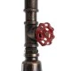 GloboStar® SPIGOT 01414 Vintage Industrial Κρεμαστό Φωτιστικό Οροφής Μονόφωτο 1 x E27 Καφέ Σκουριά Μεταλλικό Μ5 x Π7.5 x Y20cm