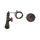 GloboStar® SPIGOT 01414 Vintage Industrial Κρεμαστό Φωτιστικό Οροφής Μονόφωτο 1 x E27 Καφέ Σκουριά Μεταλλικό Μ5 x Π7.5 x Y20cm