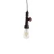 GloboStar® SPIGOT 01414 Vintage Industrial Κρεμαστό Φωτιστικό Οροφής Μονόφωτο 1 x E27 Καφέ Σκουριά Μεταλλικό Μ5 x Π7.5 x Y20cm