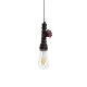 GloboStar® SPIGOT 01414 Vintage Industrial Κρεμαστό Φωτιστικό Οροφής Μονόφωτο 1 x E27 Καφέ Σκουριά Μεταλλικό Μ5 x Π7.5 x Y20cm