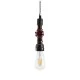 GloboStar® SPIGOT 01414 Vintage Industrial Κρεμαστό Φωτιστικό Οροφής Μονόφωτο 1 x E27 Καφέ Σκουριά Μεταλλικό Μ5 x Π7.5 x Y20cm