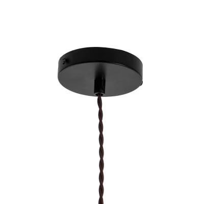 GloboStar® SPIGOT 01415 Vintage Industrial Κρεμαστό Φωτιστικό Οροφής Μονόφωτο 1 x E27 Μαύρο Μεταλλικό Μ5 x Π7.5 x Y20cm