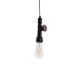 GloboStar® SPIGOT 01415 Vintage Industrial Κρεμαστό Φωτιστικό Οροφής Μονόφωτο 1 x E27 Μαύρο Μεταλλικό Μ5 x Π7.5 x Y20cm