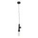 GloboStar® SPIGOT 01415 Vintage Industrial Κρεμαστό Φωτιστικό Οροφής Μονόφωτο 1 x E27 Μαύρο Μεταλλικό Μ5 x Π7.5 x Y20cm