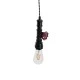 GloboStar® SPIGOT 01415 Vintage Industrial Κρεμαστό Φωτιστικό Οροφής Μονόφωτο 1 x E27 Μαύρο Μεταλλικό Μ5 x Π7.5 x Y20cm