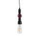 GloboStar® SPIGOT 01415 Vintage Industrial Κρεμαστό Φωτιστικό Οροφής Μονόφωτο 1 x E27 Μαύρο Μεταλλικό Μ5 x Π7.5 x Y20cm