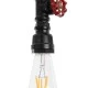 GloboStar® SPIGOT 01415 Vintage Industrial Κρεμαστό Φωτιστικό Οροφής Μονόφωτο 1 x E27 Μαύρο Μεταλλικό Μ5 x Π7.5 x Y20cm