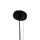 Vintage Κρεμαστό Φωτιστικό Οροφής με Ντουί 1 x E27 AC 220-240V IP20 - Μαύρο & Λευκό - Μ25 x Π25 x Υ61cm GloboStar® LILY 01559 Vintage Industrial Κρεμαστό Φωτιστικό Οροφής Μονόφωτο Μαύρο Μεταλλικό Πλέγμα και Υφασμάτινο Εσωτερικό Καπέλο Φ18 x Υ65cm