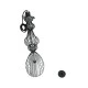 GloboStar® LILY 01561 Vintage Industrial Κρεμαστό Φωτιστικό Οροφής Μονόφωτο Μαύρο Μεταλλικό Πλέγμα και Υφασμάτινο Εσωτερικό Καπέλο Φ20 x Υ90cm