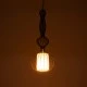 Κρεμαστό φωτιστικό LILY Vintage Industrial 1 x E27 μαύρο μεταλλικό με πλέγμα και υφασμάτινο εσωτερικό καπέλο Φ25 1 x E27 AC 220-240V
