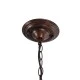 GloboStar® HARROW 01572 Vintage Industrial Κρεμαστό Φωτιστικό Οροφής Μονόφωτο 1 x E27 Καφέ Σκουριά Μεταλλικό Πλέγμα Φ33 x Υ32cm