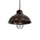 GloboStar® HARROW 01572 Vintage Industrial Κρεμαστό Φωτιστικό Οροφής Μονόφωτο 1 x E27 Καφέ Σκουριά Μεταλλικό Πλέγμα Φ33 x Υ32cm