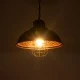 GloboStar® HARROW 01572 Vintage Industrial Κρεμαστό Φωτιστικό Οροφής Μονόφωτο 1 x E27 Καφέ Σκουριά Μεταλλικό Πλέγμα Φ33 x Υ32cm