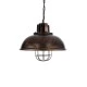 GloboStar® HARROW 01572 Vintage Industrial Κρεμαστό Φωτιστικό Οροφής Μονόφωτο 1 x E27 Καφέ Σκουριά Μεταλλικό Πλέγμα Φ33 x Υ32cm