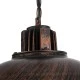 GloboStar® HARROW 01572 Vintage Industrial Κρεμαστό Φωτιστικό Οροφής Μονόφωτο 1 x E27 Καφέ Σκουριά Μεταλλικό Πλέγμα Φ33 x Υ32cm