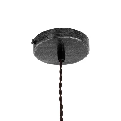 GloboStar® SPIGOT 01583 Vintage Industrial Κρεμαστό Φωτιστικό Οροφής Μονόφωτο 1 x E27 Ασημί Μεταλλικό Μ5 x Π7.5 x Y20cm