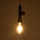 GloboStar® SPIGOT 01583 Vintage Industrial Κρεμαστό Φωτιστικό Οροφής Μονόφωτο 1 x E27 Ασημί Μεταλλικό Μ5 x Π7.5 x Y20cm