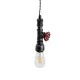 GloboStar® SPIGOT 01583 Vintage Industrial Κρεμαστό Φωτιστικό Οροφής Μονόφωτο 1 x E27 Ασημί Μεταλλικό Μ5 x Π7.5 x Y20cm