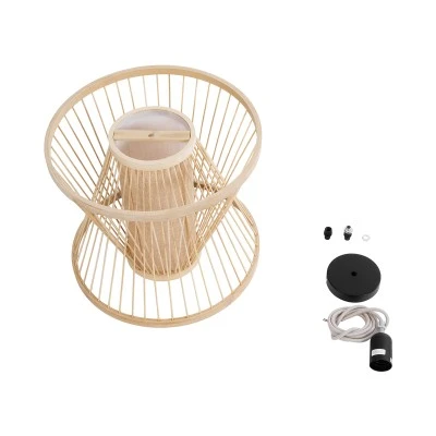 Boho κρεμαστό φωτιστικό HIBISCUS μονόφωτο μπεζ ξύλινο Bamboo Φ35xY32cm 1 x E27 AC 220-240V Boho κρεμαστό φωτιστικό HIBISCUS μονόφωτο μπεζ ξύλινο Bamboo Φ35xY32cm 1 x E27 AC 220-240V