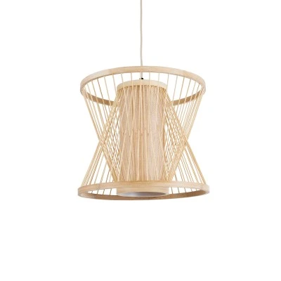 Boho κρεμαστό φωτιστικό HIBISCUS μονόφωτο μπεζ ξύλινο Bamboo Φ35xY32cm 1 x E27 AC 220-240V Boho κρεμαστό φωτιστικό HIBISCUS μονόφωτο μπεζ ξύλινο Bamboo Φ35xY32cm 1 x E27 AC 220-240V