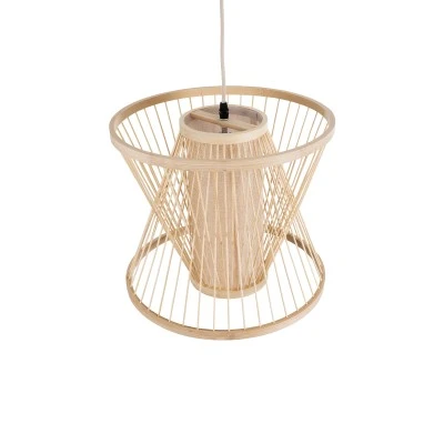 Boho κρεμαστό φωτιστικό HIBISCUS μονόφωτο μπεζ ξύλινο Bamboo Φ35xY32cm 1 x E27 AC 220-240V Boho κρεμαστό φωτιστικό HIBISCUS μονόφωτο μπεζ ξύλινο Bamboo Φ35xY32cm 1 x E27 AC 220-240V