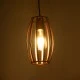 GloboStar® ZEBRA 01639 Vintage Industrial Κρεμαστό Φωτιστικό Οροφής Μονόφωτο Καφέ Σκουριά Μεταλλικό Πλέγμα Φ15 x Υ25cm