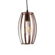 GloboStar® ZEBRA 01639 Vintage Industrial Κρεμαστό Φωτιστικό Οροφής Μονόφωτο Καφέ Σκουριά Μεταλλικό Πλέγμα Φ15 x Υ25cm