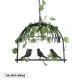 GloboStar® NEST 01640 Vintage Κρεμαστό Φωτιστικό Φιγούρα Μονόφωτο 1 x E27 IP20 Μαύρο Μέταλλο με Πράσινο Πλαστικό - Μ48 x Π38 x Y40cm