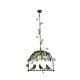 GloboStar® NEST 01640 Vintage Κρεμαστό Φωτιστικό Φιγούρα Μονόφωτο 1 x E27 IP20 Μαύρο Μέταλλο με Πράσινο Πλαστικό - Μ48 x Π38 x Y40cm