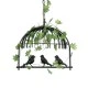 GloboStar® NEST 01640 Vintage Κρεμαστό Φωτιστικό Φιγούρα Μονόφωτο 1 x E27 IP20 Μαύρο Μέταλλο με Πράσινο Πλαστικό - Μ48 x Π38 x Y40cm