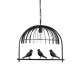 GloboStar® NEST 01640 Vintage Κρεμαστό Φωτιστικό Φιγούρα Μονόφωτο 1 x E27 IP20 Μαύρο Μέταλλο με Πράσινο Πλαστικό - Μ48 x Π38 x Y40cm