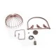 GloboStar® NEST 01642 Vintage Κρεμαστό Φωτιστικό Φιγούρα Μονόφωτο 1 x E27 IP20 Χάλκινο Μέταλλο με Πράσινο Πλαστικό - Μ48 x Π38 x Y40cm