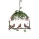 GloboStar® NEST 01642 Vintage Κρεμαστό Φωτιστικό Φιγούρα Μονόφωτο 1 x E27 IP20 Χάλκινο Μέταλλο με Πράσινο Πλαστικό - Μ48 x Π38 x Y40cm