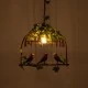 GloboStar® NEST 01642 Vintage Κρεμαστό Φωτιστικό Φιγούρα Μονόφωτο 1 x E27 IP20 Χάλκινο Μέταλλο με Πράσινο Πλαστικό - Μ48 x Π38 x Y40cm
