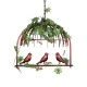 GloboStar® NEST 01642 Vintage Κρεμαστό Φωτιστικό Φιγούρα Μονόφωτο 1 x E27 IP20 Χάλκινο Μέταλλο με Πράσινο Πλαστικό - Μ48 x Π38 x Y40cm