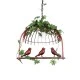 GloboStar® NEST 01642 Vintage Κρεμαστό Φωτιστικό Φιγούρα Μονόφωτο 1 x E27 IP20 Χάλκινο Μέταλλο με Πράσινο Πλαστικό - Μ48 x Π38 x Y40cm