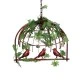 GloboStar® NEST 01642 Vintage Κρεμαστό Φωτιστικό Φιγούρα Μονόφωτο 1 x E27 IP20 Χάλκινο Μέταλλο με Πράσινο Πλαστικό - Μ48 x Π38 x Y40cm