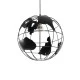Μονόφωτο Industrial κρεμαστό φωτιστικό World μεταλλικό με ντουί E27 AC 220-240V σε μαύρο χρώμα Φ40