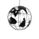 Μονόφωτο Industrial κρεμαστό φωτιστικό World μεταλλικό με ντουί E27 AC 220-240V σε μαύρο χρώμα Φ40