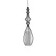 GloboStar® LILY 01561 Vintage Industrial Κρεμαστό Φωτιστικό Οροφής Μονόφωτο Μαύρο Μεταλλικό Πλέγμα και Υφασμάτινο Εσωτερικό Καπέλο Φ20 x Υ90cm