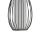 GloboStar® LILY 01561 Vintage Industrial Κρεμαστό Φωτιστικό Οροφής Μονόφωτο Μαύρο Μεταλλικό Πλέγμα και Υφασμάτινο Εσωτερικό Καπέλο Φ20 x Υ90cm